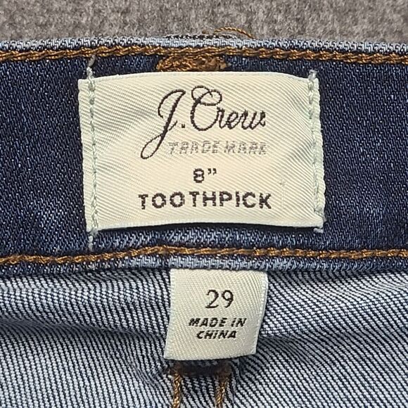 J Crew Jeans Womens 29 Blue Toothpick Slim Straight Denim Pants Mom Everyday - Picture 5 of 9